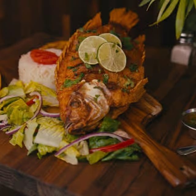 Mojarra Frita/Whole Fried Tilapia.