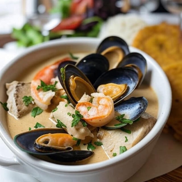 Cazuela De Mariscos/Seafood Casserole.