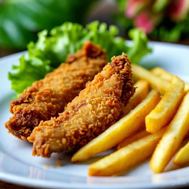 Kid's Chicken Tenders and Fries.